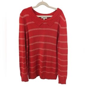 Women's Madewell Red Striped Sweater Size M